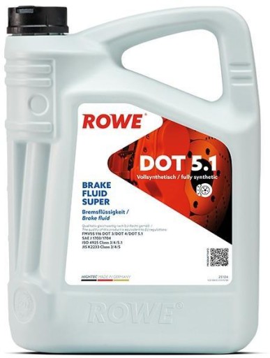 ГАЛЬМІВНА РІДИНА ROWE BRAKE FLUID SUPER DOT 5.1 5L