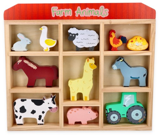 Дерев'яні фігурки Сільські тварини 11 шт. 