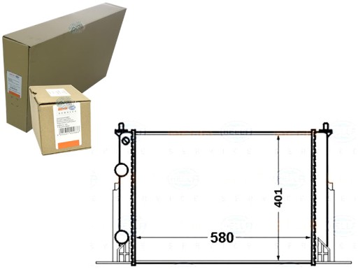 BRH8MK 376 - РАДИАТОР ДВИГАТЕЛЯ BEHR HELLA 46745809 080022N FTA2