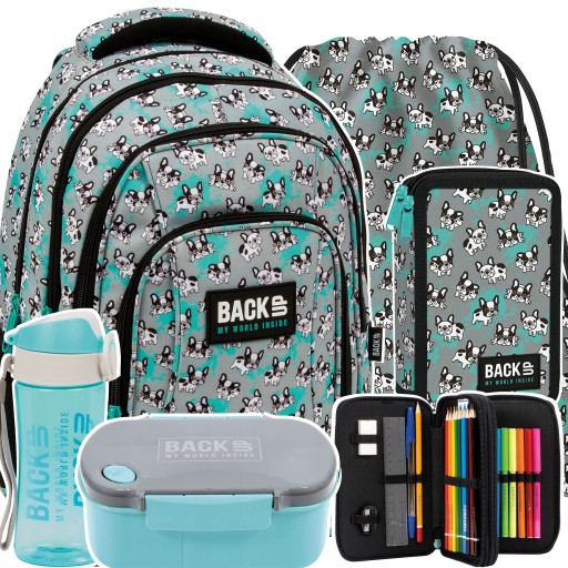 Рюкзак шкільний багатокамерний Backup білий, чорний, Відтінки сірого та сріблястий, Відтінки зеленого, Різнокольоровий 26 л
