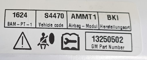 Dachvorhang Airbag Airbag links OPEL MERIVA B 13250502