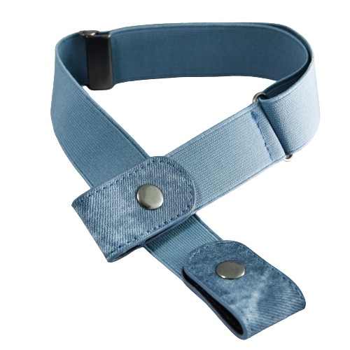 ПОЯСЬ БЕЗ ПРЯЖКИ ДЛЯ БРЮК ТЕМНО-СИНЯ ГУМКА