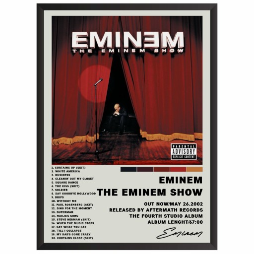 Eminem The Eminem Show Plagát Obrázok s albumom v rámčeku Darček