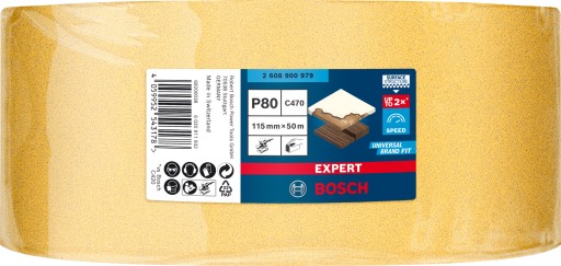 Bosch рулоны наждачной бумаги EXPERT C470 115 мм, 50 м, г 80