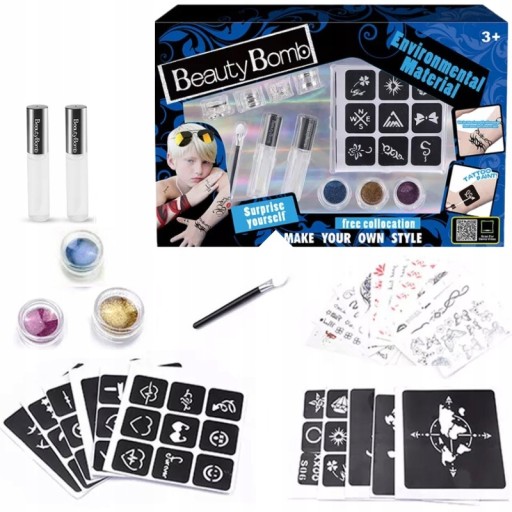 TATTOO STUDIO ГЛІТТЕРНІ ТАТУЮВАННЯ XXL ШАБЛОНИ