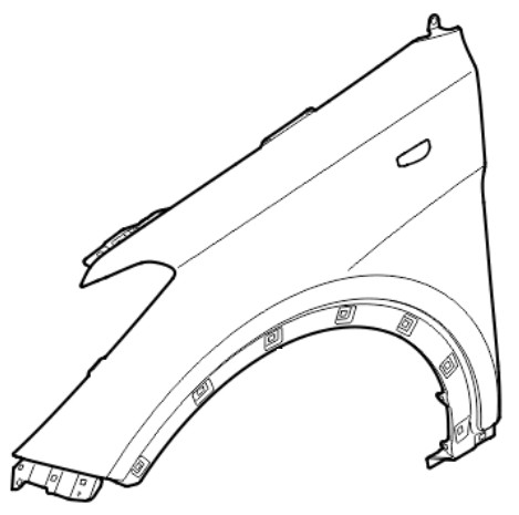 663102W000 - КРИЛО ПЕРЕДНЕ ЛІВЕ HYUNDAI SANTA FE 2017р