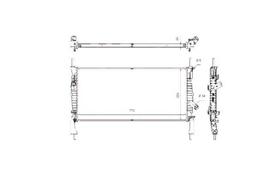 53746 1373156 - Радіатор nrf ford transit 2.2 2.4 06- nrf