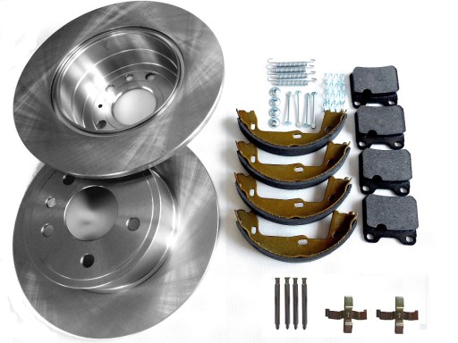 Диски + колодки + щелепи OPEL VECTRA B задній 5вінт