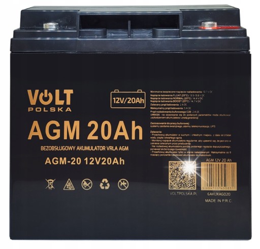 Акумулятор вольт польський 12 v 20 ah