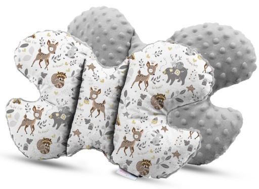 Дорожня подушка Babymam метелик 35х24 см сіра