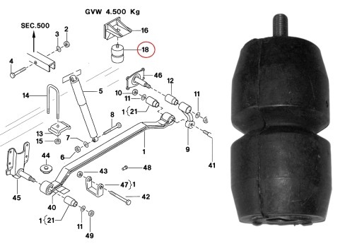 55240-TL145, 55240-TL145 - Задній пружинний бампер nissan cabstar 4.5t '98-