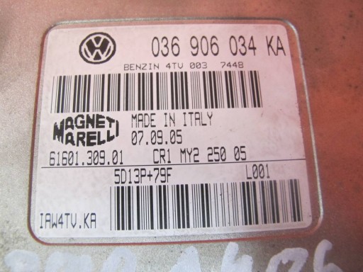VOLKSWAGEN VW POLO IV 4 9N 1.2 BKY Bedienteil Computer DES MOTORS 036906034KA