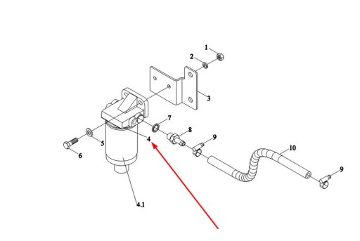 ASTB604.504-03 - ТБ604.504-03 Кріплення паливного фільтра