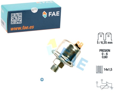 14580 - ДАТЧИК ДАВЛЕНИЯ МАСЛА RENAULT 5 0.8-1.4 01.72-12.85 FAE
