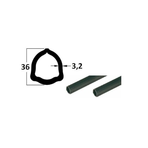 00849-2 - Труба 2м трикутний профіль 36х 3,2 П4