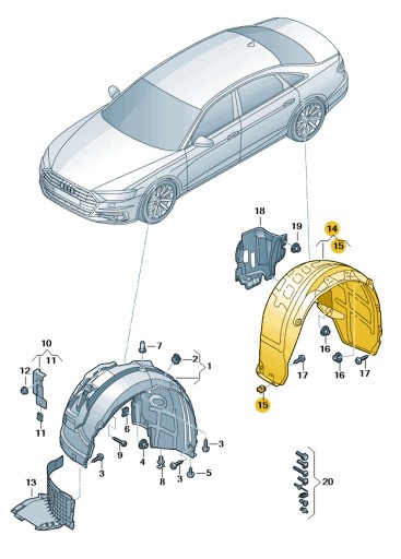 4N0810171A - КОЛЕСНАЯ АРКА КРЫЛО ЗАДНЯЯ ЛЕВАЯ AUDI A8 D5 ДИЛЕРСКИЙ ОРИГИНАЛ НОВЫЙ