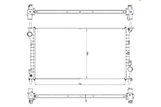 54756 - Водяной охладитель nrf ford tourneo connect 1.8 tdci /
