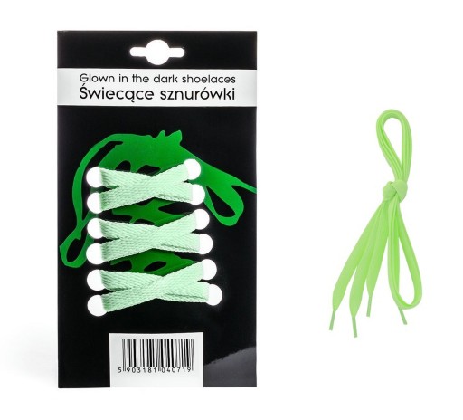 Зелені шнурки довжиною 99 см