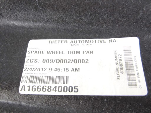 upholstery floor mats boot Mercedes ML W166