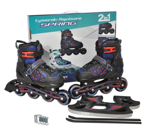 Ковзани Axer розмір 35-38 чорно-сині