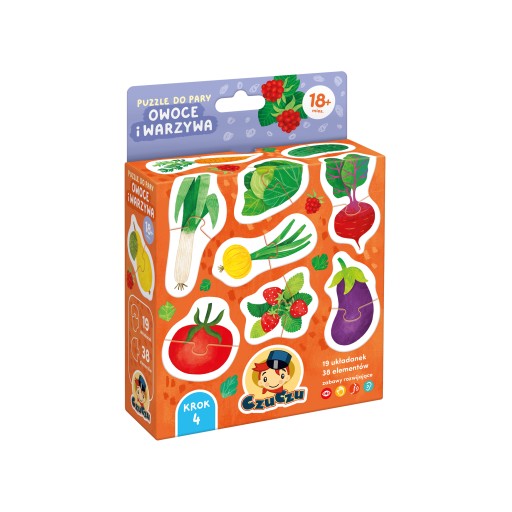 CzuCzu Puzzle do pary Owoce i warzywa 18 mies.+ dwuelementowe