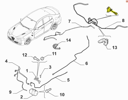 50544668 - Датчик выхлопных клапанов Alfa Romeo Giulia 2.9