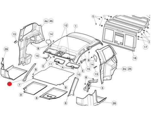 1405740 - Накладення правої стійки WEW MICROCAR M. GO III V VI