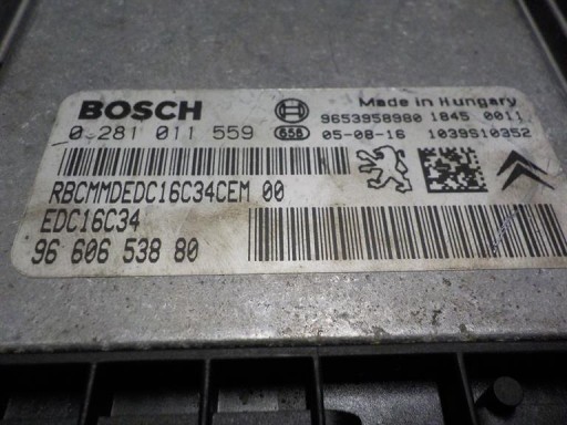 CITROEN počítač riadiaca jednotka 0281011559 9660653880