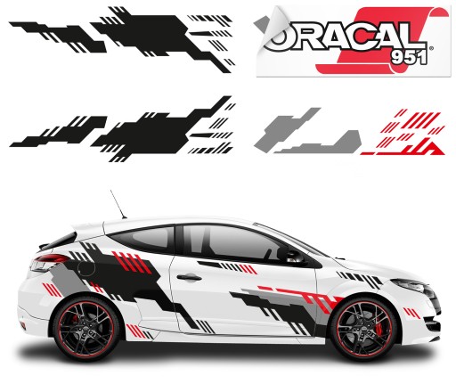 Наклейка тема для авто формы 7,4 м красочные 951