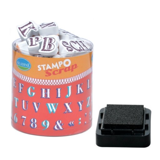 СКРАПБУКІНГ МАРКИ АЛФАВІТ І ЦИФРИ 54 шт. 