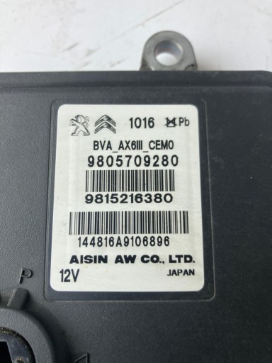 control unit gearboxes of the gear PEUGEOT 3008 II AUTOMAT 9805709280 9815216380