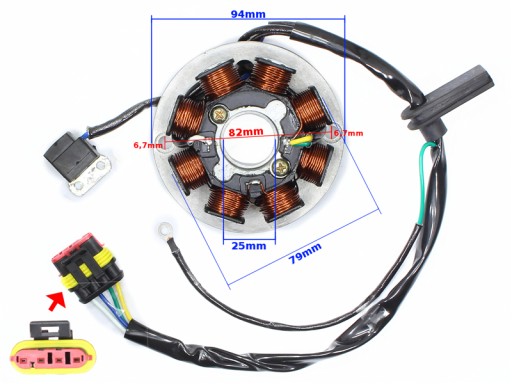 ROY12745 - СТАТОР ЗАПАЛЮВАННЯ AM6 TZR DT RS XP6 RIEJU