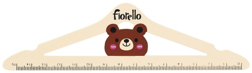 ЛІНІЙКА ШКІЛЬНА ДЕРЕВ'ЯНА 15 см ВЕДМІДЬ ВІШАЛКА ВЕДМЕДЬ