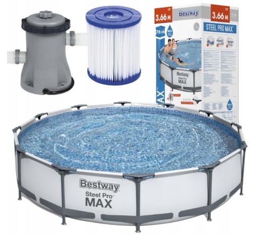 Круглий каркасний басейн Bestway 366 х 366 см