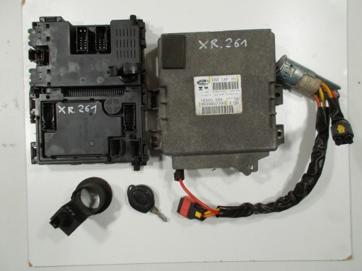 16300684 S105872300G - Компьютер immo, комплект зажигания peugeot 206 1.4 8v 9639907780 iaw1ap.80