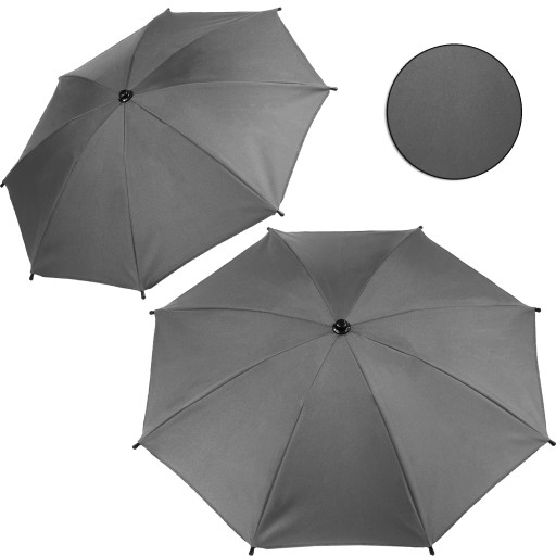 Парасолька для коляски BabySi, 70 см, сірий