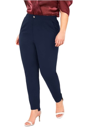 SHEIN PLUS SIZE NOHAVICE TMAVOMODRÉ HLADKÉ 46 HLAVY