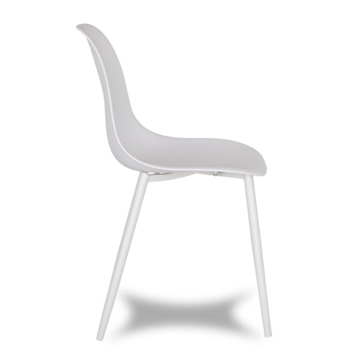 مهر الندى البحيرة  krzesło białe metalowe nogi
