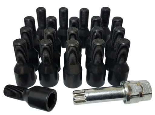 Болти Peugeot 12x1, 25x24 torx конус чорний 20 EU