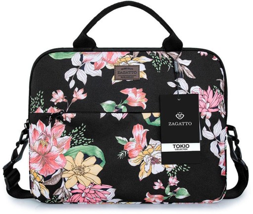 Dámska taška na notebook 15,6 kvety cez rameno ľahká priestranná taška ZAGATTO