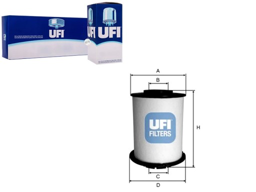 UFI26.033.00(HQ) - ТОПЛИВНЫЙ ФИЛЬТР MOKKA 1.7 CDTI 12-UFI