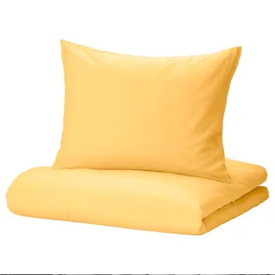 IKEA NATTSVARMARE Obliečka na prikrývku obliečka na vankúš žltá,