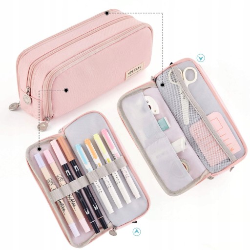 Великий трьохкамерний пенал Косметичка 3в1