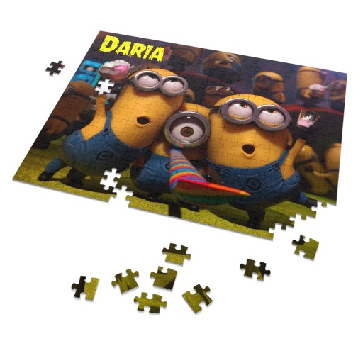 Puzzle + Meno MIMONI VZORY A4 110 dielikov.