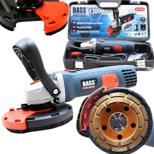 ШЛІФУВАЛЬНА МАШИНА 125мм БЕТОН ФРЕЗЕРНА МАШИНА 1300Вт + ФРЕЗЕРУВАННЯ АЛМАЗНОГО ДИСКА