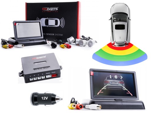 45 - Epp5700 датчики парковки 18,5 мм серебристый + камера