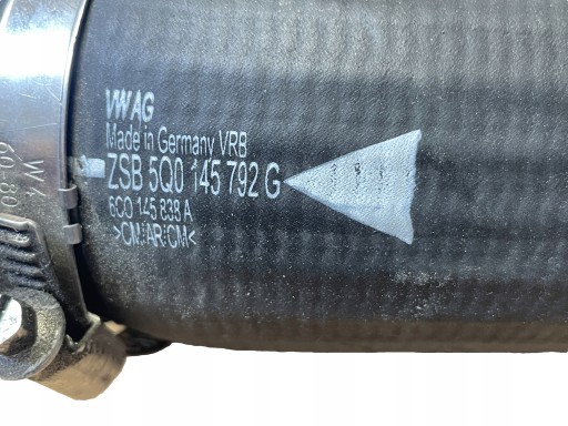VW AUDI 2.0TFSI trouba hadice intercoolera 5Q0145792G