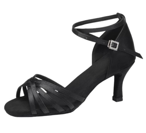 ТАНЦЮВАЛЬНЕ ВЗУТТЯ АТЛАСНИЙ ЧОРНИЙ КАБЛУК 37 SDB