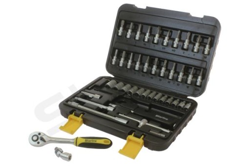 НАБІР РОЗЕТОК 1/4 З ТРІСПОВИКОМ 46 ЕЛЕМЕНТІВ