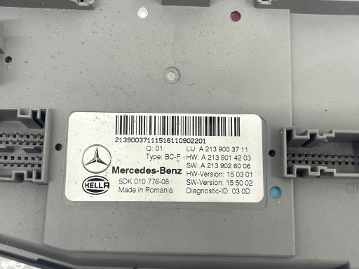 MERCEDES E KLASA W213 comfort control unit A2139003711